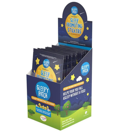 30 x SleepyPatch Sleep Promoting Stickers individual resale packets in a Retail Display Box*